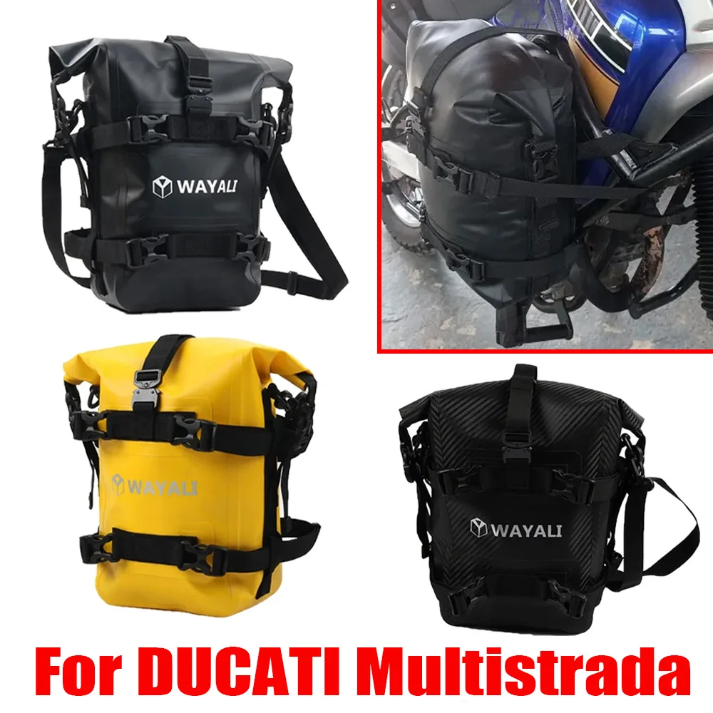 For DUCATI Multistrada 950 1200 1260 S MTS MTS950 MTS1200 MTS1260 V2 V4 Accessories Waterproof Tool Storage Bag Crash Bars Bags