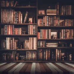 Laeacco Bookshelves Library Books Wooden Floor Photo Backgrounds Photography Backdrops Study Room Decor Photophone Photo Studio