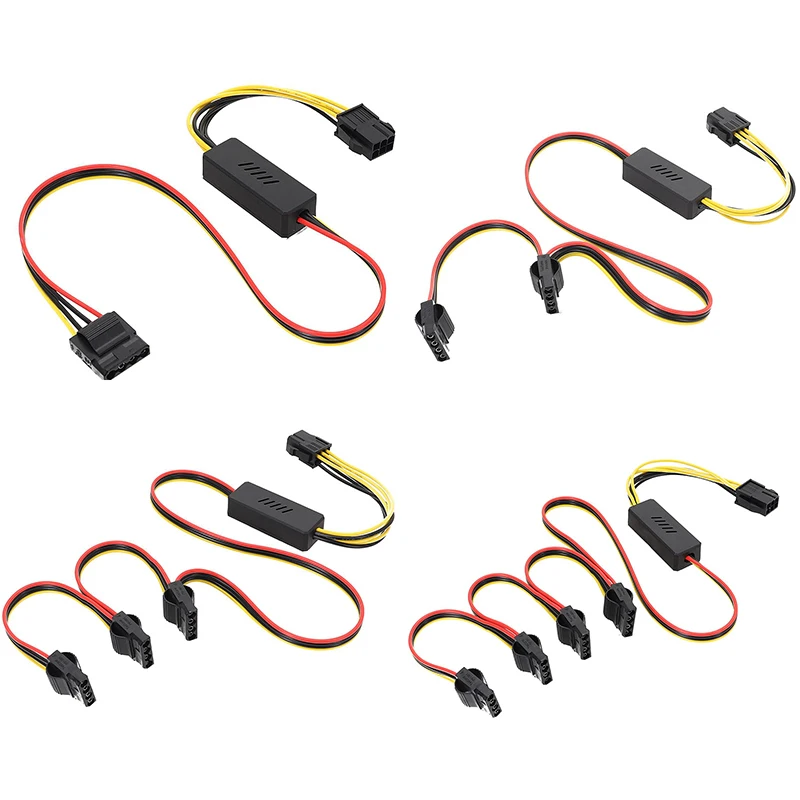 8PIN/6PIN to Sata Hard Power Supply Adapter Connector Cable 8PIN/6PIN Female to Sata HDD Power Supply Cord