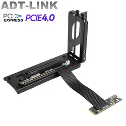 Universal PCIE 4.0 X16 Graphics to M.2 M2 NVMe M-Key SSD Extension Cable Gen4 16X Riser Card Adapter GPU Bracket Mining Extender