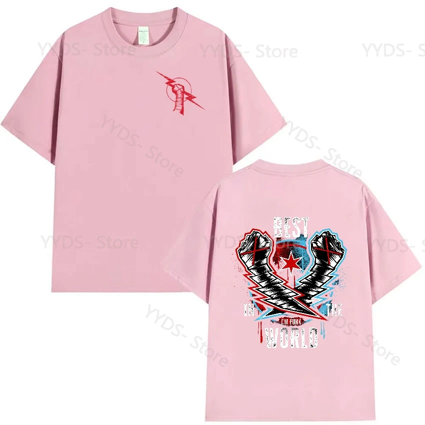 سم فاسق تي شيرت الرجال النساء ريترو موضة القطن WWE قصيرة الأكمام تيز الصيف ملابس غير رسمية س الرقبة 2025 بلايز #5