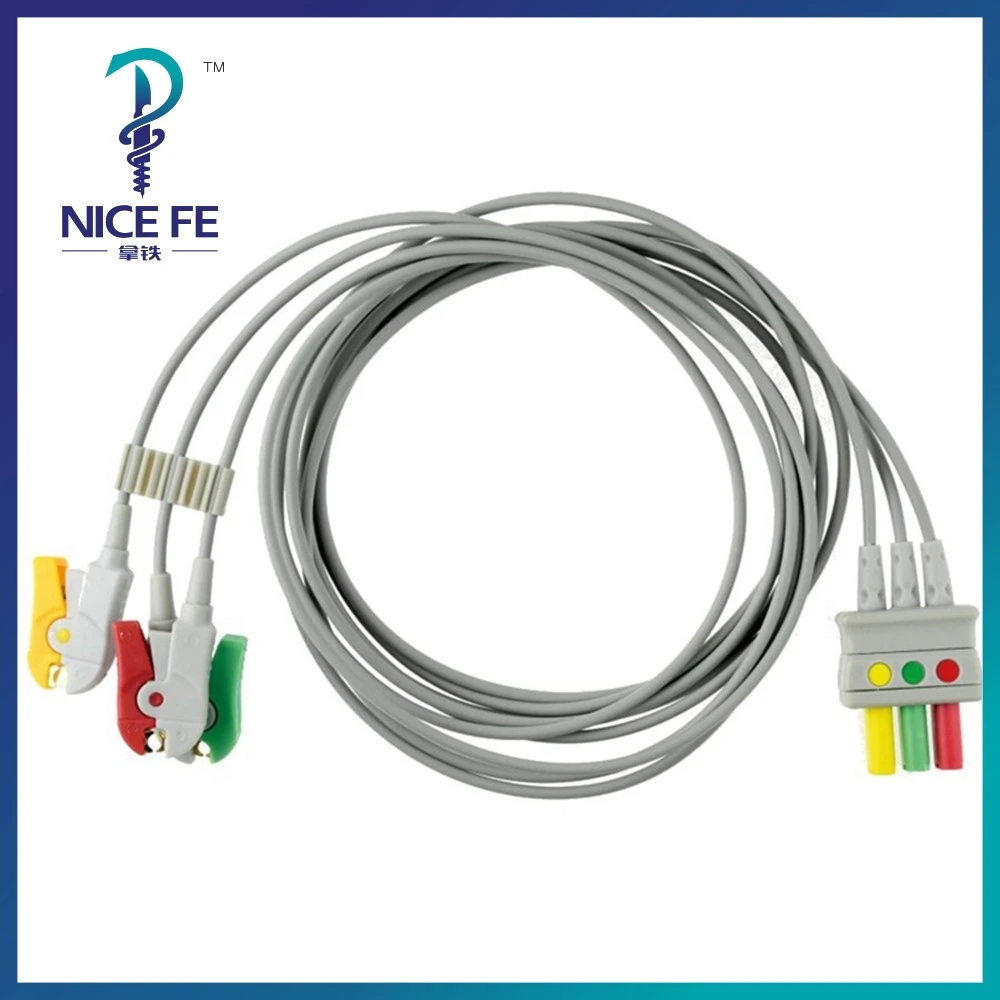 Neuwires EL-03 d'ECG avec l'agrafe de 3 plombs pour mindray * s MEC1000/2000, moniteur patient PM7000/8000/9000