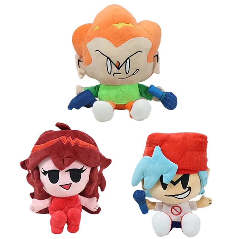 Nouveauté en stock FNF Friday Night Girlfriend Boyfriend Nene Pico Darnell Peluche en coton Jouet d'anime Cadeau d'Halloween Noël