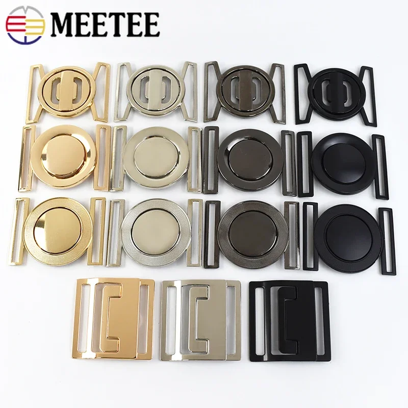 1/2/3Pcs 50mm Metal Coat Belt Buckles Down Jacket Dress Decorative Buttons Windbreaker Handbag Hook Clasp DIY Sewing Accessories