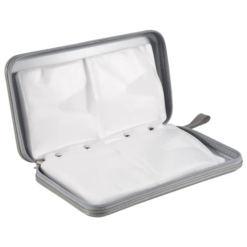 T23C 5X 80 Disc Album CD DVD Carry Cover Case Wallet Storage Holder Bag Hard Box - Silver