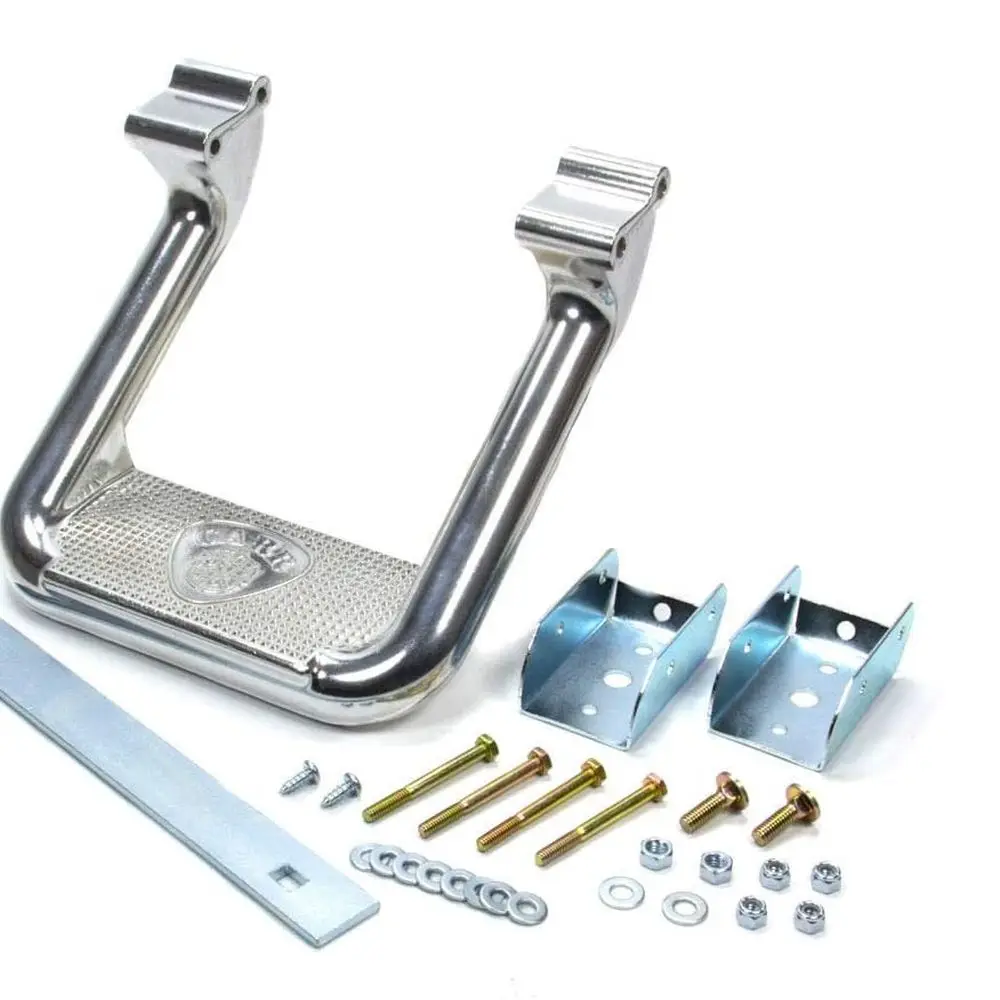 

Подножки Carrs, Hoop II, комплект крепления в комплекте, алюминий, полированный, совместимый с полноразмерным грузовиком Ford 1981-98, каждый