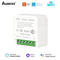 16A Tuya Smart WiFi Switch 2-way Control Switch Mini Breaker Smart Life Control Support Alexa Google Home Yandex Alice