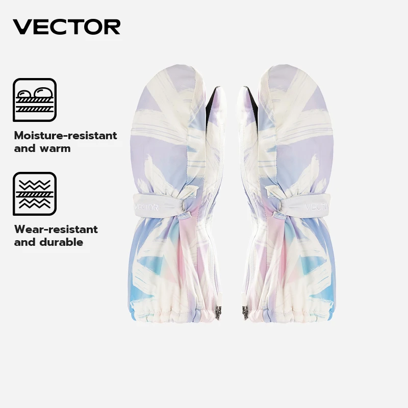 

VECTOR -20 Degree Children Boys and Girls' Finger Tight Skiing Gloves Moisture Resistant and Warmfor Children Age 3-7 Years Old