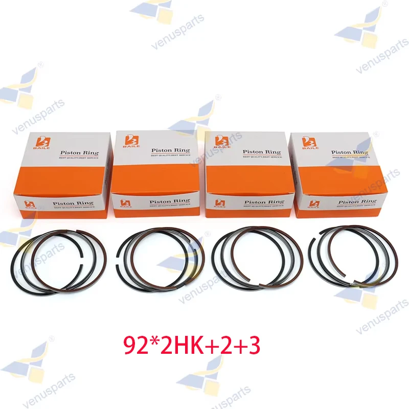 

For Yanmar 4TNE92 4D92E Piston Ring 92mm STD 92*2HK+2+3 YM129904-22050 Overhaul Rebuild Kit Engine Parts