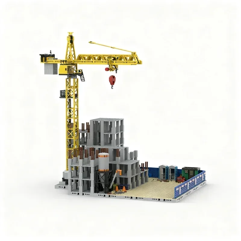 

581PCS MOC Technology Modular Tower Crane Truck Model Building Blocks Creative Assembly Display Home Decor Construction Gift Set