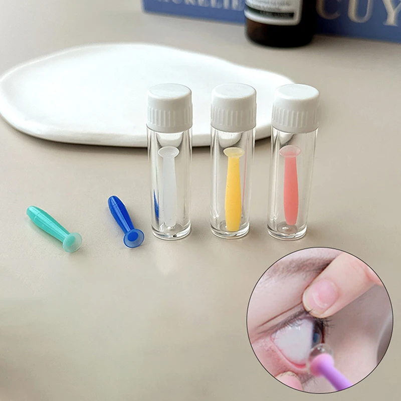 Handy Silicone Contact Lenses Small Inserter PlungerSuction Cups Stick For Men Women Mini Contact Lens Inserter Remover Tool