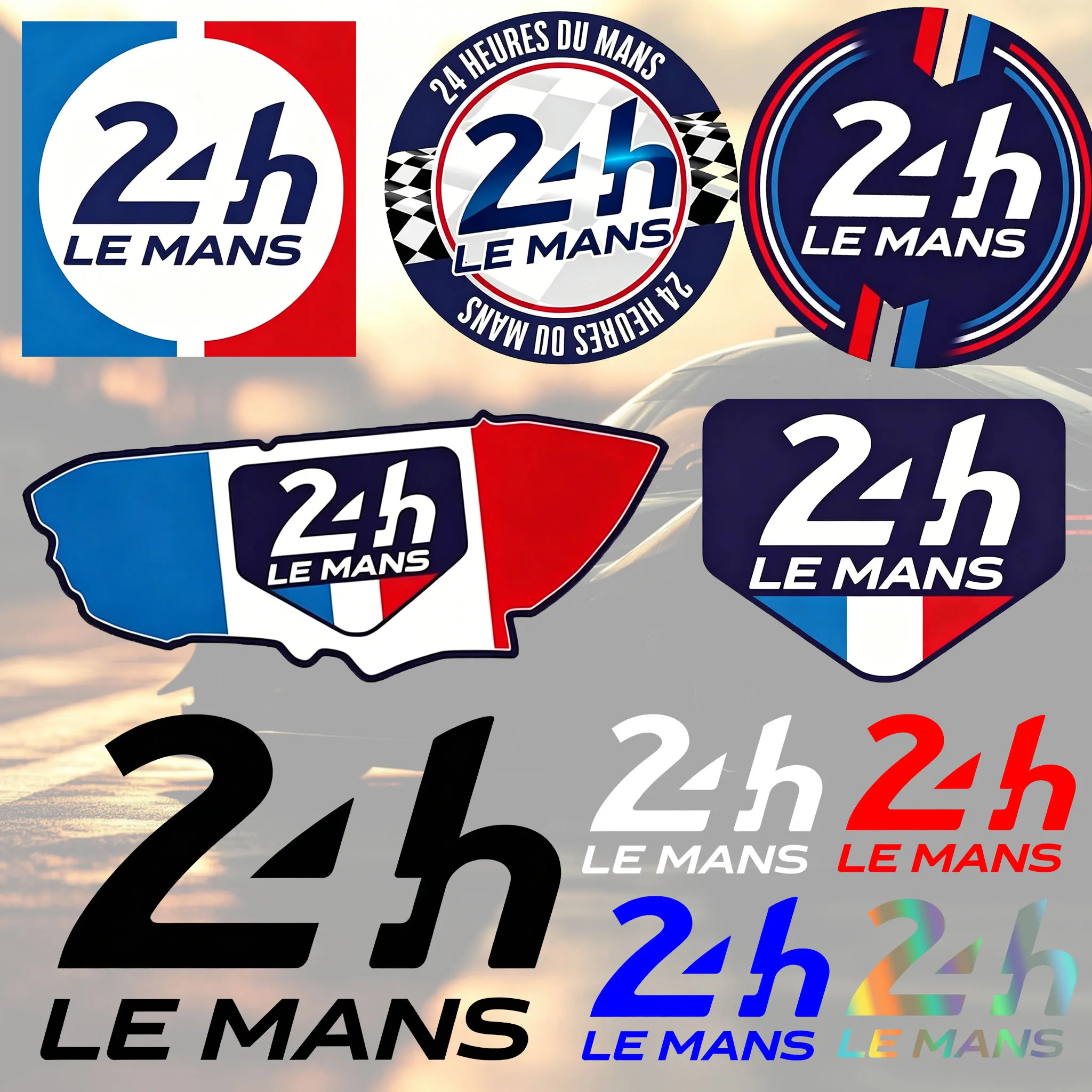 

Creativity 24-hour Endurance Race Vinyl Decal, Suitable for Car Body, Bumper Windshield Helmet Trunk Laptop and Car Accessories