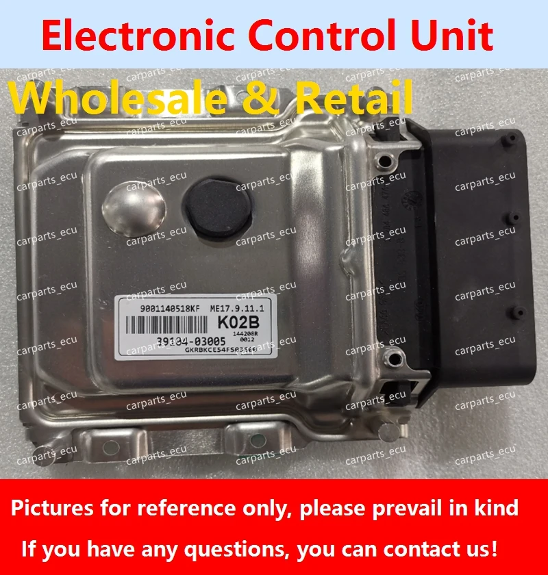 K02B 39104-03005/253 39111-03945 لشركة هيونداي إلنترا محرك السيارة مجلس الكمبيوتر/ECU/ME17.9.11 C21 39110-2BES0/0369 39110-03710