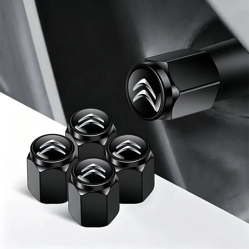 4Pcs Aluminum Alloy Car Wheel Tire Valve Caps Stem Cover For Citroen C1 C2 C3 C4 C5 C6 C8 C4L DS3 DS4 DS5 DS5LS DS6