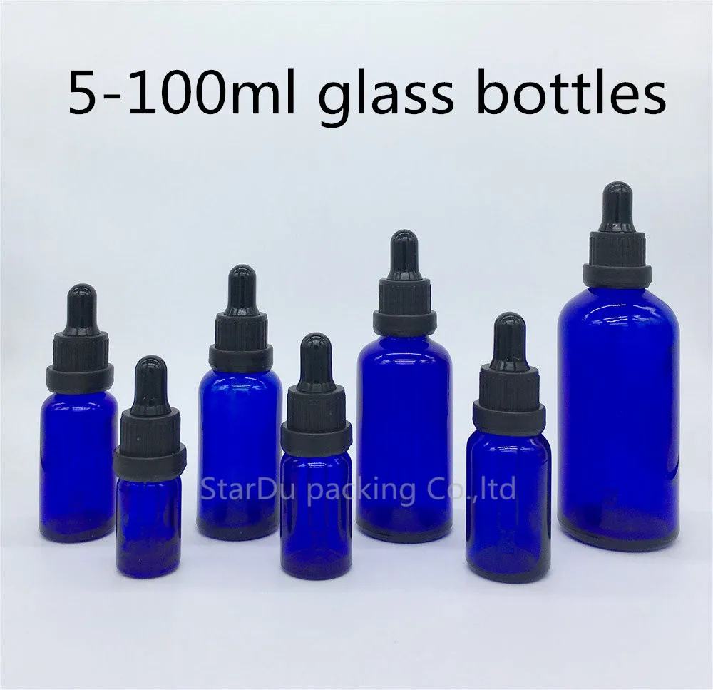 

5ml 10ml 15ml 20ml 30ml 50ml 100ml Blue Glass Dropper Bottle,blue Glass Essential Oil Bottle With Tamper Evident 200pcs/lot