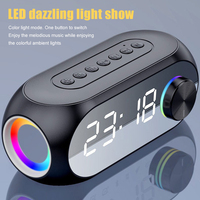 S8 Wireless Bluetooth-compatible Speaker HD Led Display Stereo Bass Speakers Alarm Clock FM Radio TF Card Aux Music Playback