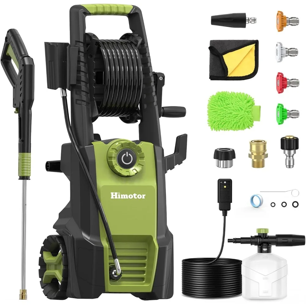 Electric Pressure Washer with Adjustable PSI Switch Max 4500PSI 3.0 GPM Power Washer with Hose Reel