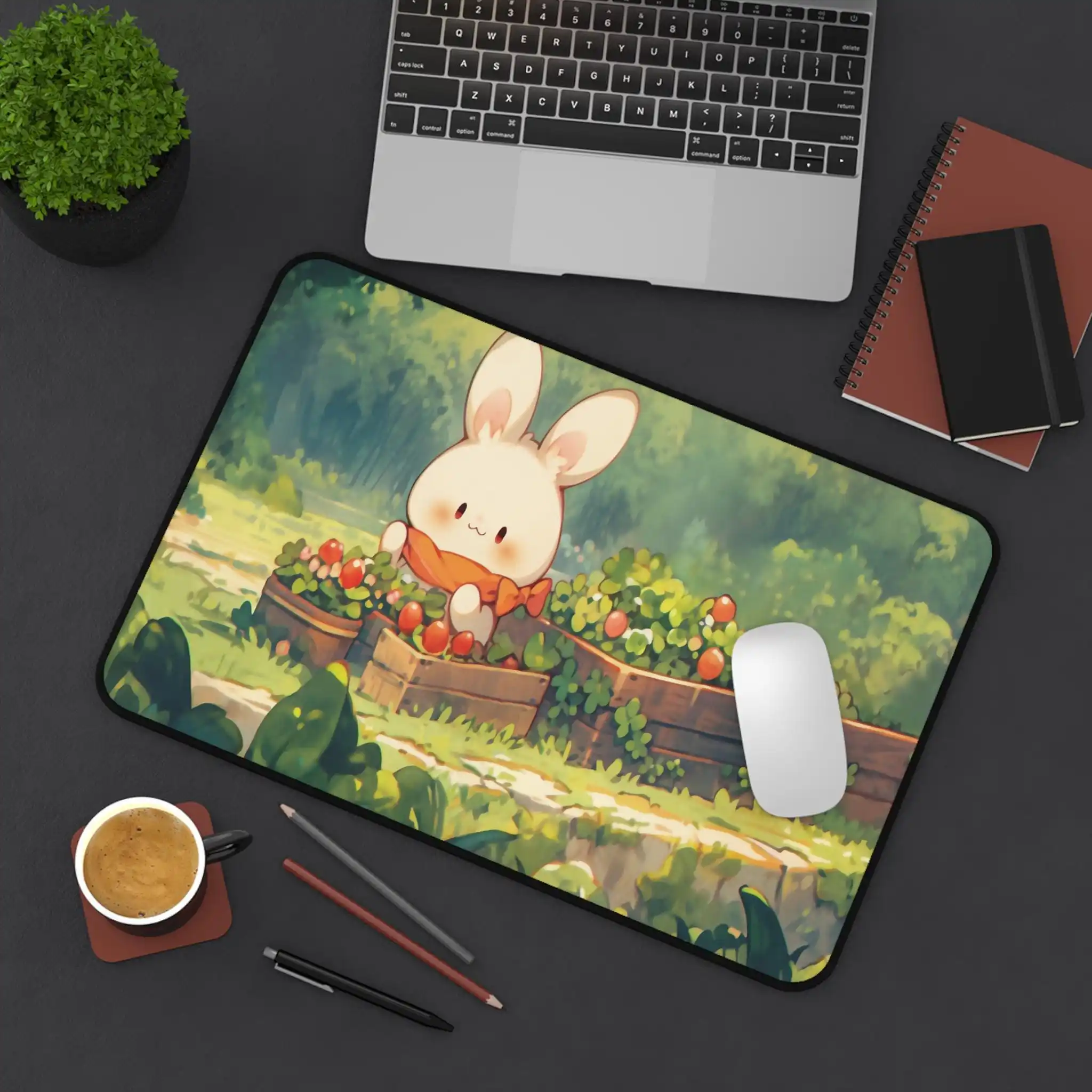 

XXL Kawaii Desk Mats, Cute Rabbit Animal Mouse Pad, Desk Accessories, Rabbit Play Mat, Home Office Gift,XL Keyboard Pads
