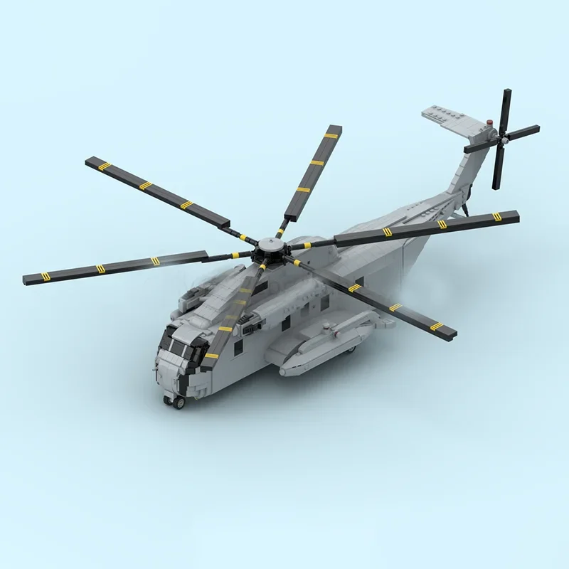 Aerial Fighter Model Moc Building Blocks CH-53D Helicopter Model Technology Bricks Christmas Assembly Toys Constructrion Gifts