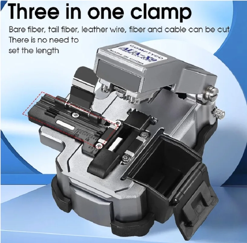 Imagem -03 - Ftth Fiber Cleaver Machine Alta Precisão para Cold Joint Hot Melt 24 Lâmina de Superfície Ferramenta de Corte Aua-x9
