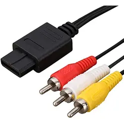 1.8m AV Cable Composite Video Cord 6 Feet Line Compatible with Nintendo 64/N64/GameCube/SNES TV Game Console