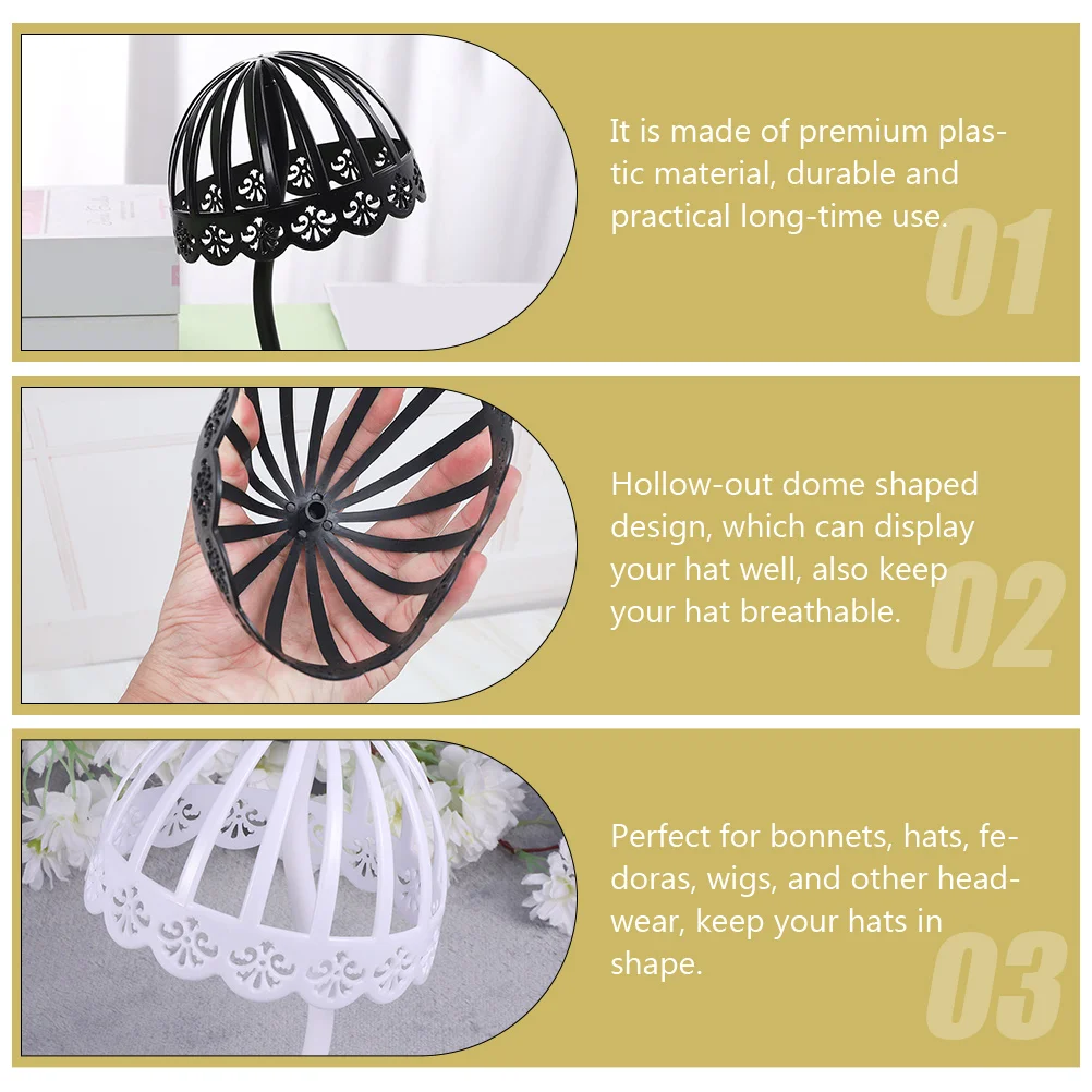 

2pcs Storage Stand Display Holder For Shop Holder Plastic Display PE Hat Rack Hollow Shop Hat Rack Out Organizer