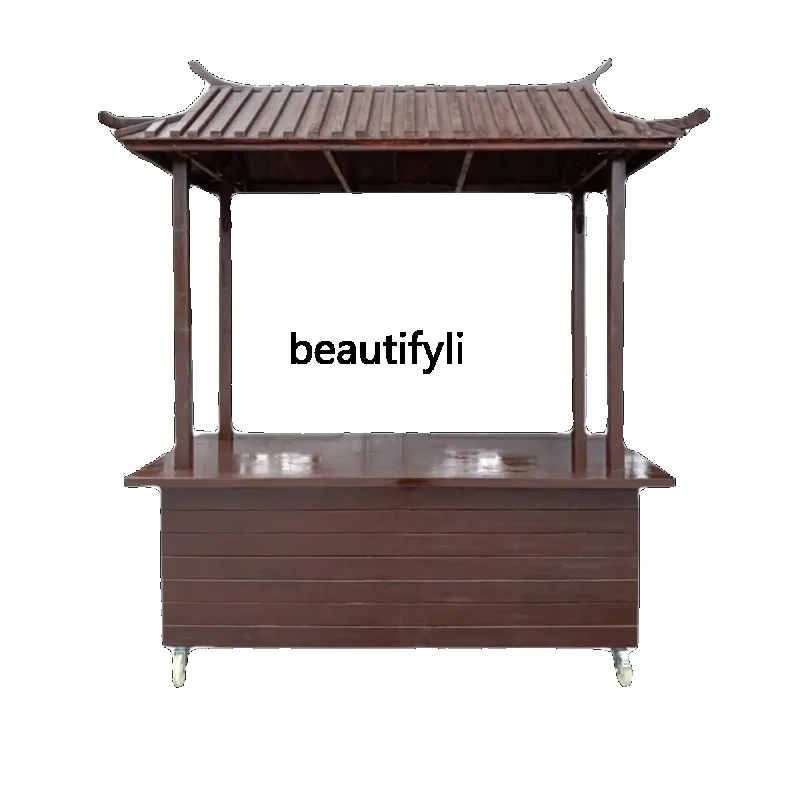 Snack trolley Mobile sale Outdoor stall promotion Night market Market booth cart H