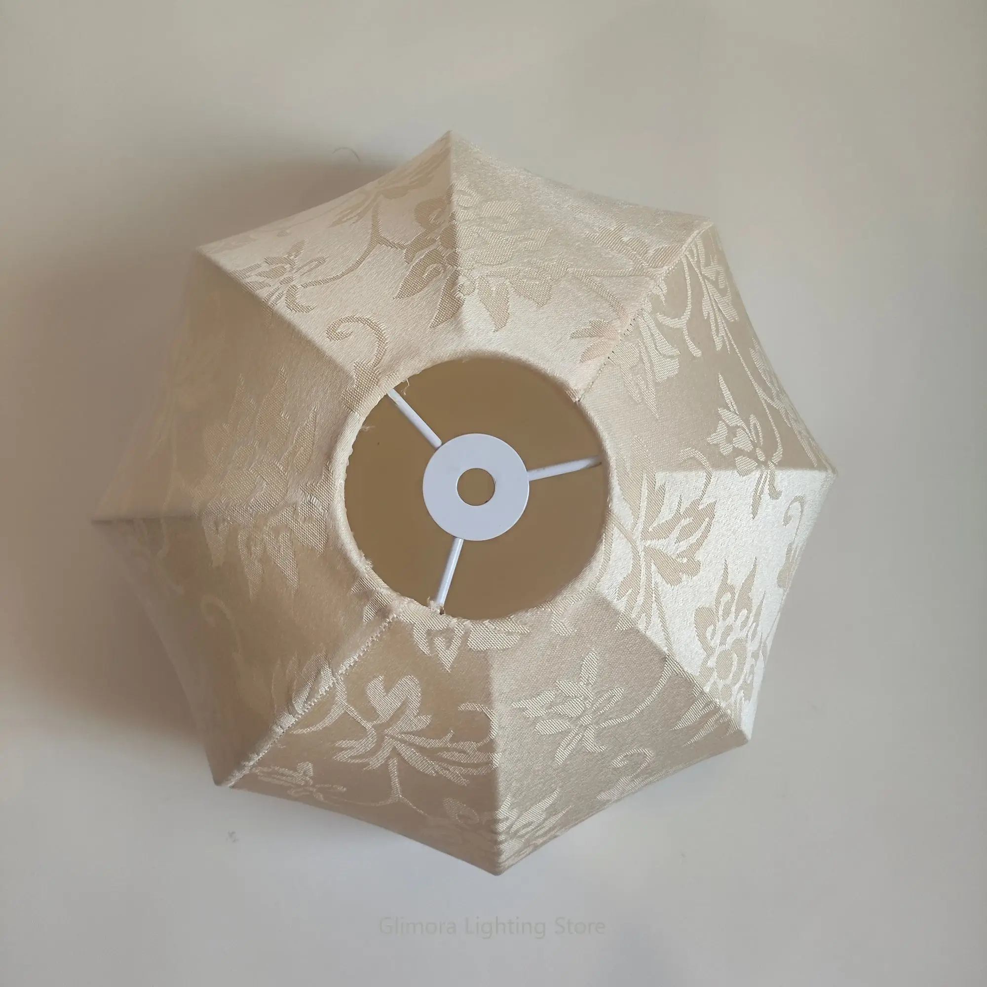 Fabric Lampshade for Dining Room, Universal DIY Pendant Light Cover for Floor Lamp, Soft Beige Replacement Shell for Home Decor