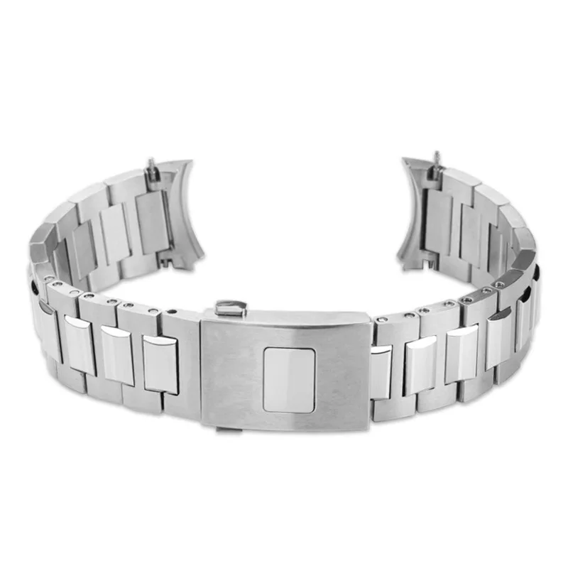 湾曲した端の時計チェーン IWC ポルトガル クロノグラフ シリーズ IW37617 ソリッド アーク 20 ミリメートル高品質ステンレス鋼メンズ時計ストラップ