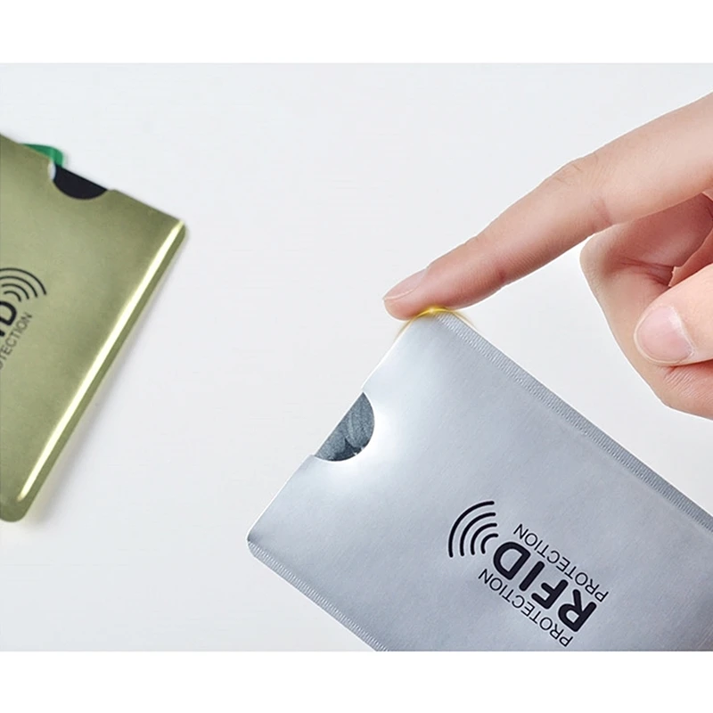 アルミニウムRFIDカードホルダー,5〜20個,NFCロック付きカードホルダー,クレジットカード保護ケース