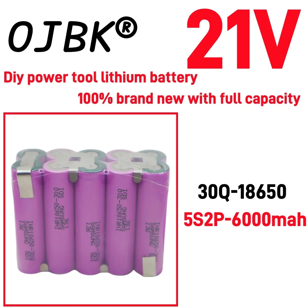 Original 100% full capacity 20A 18650 30Q 3000mAh 6000mAh 3S 4S 5S 12.6V 14.8V 18V DIY screwdriver battery welding battery pack