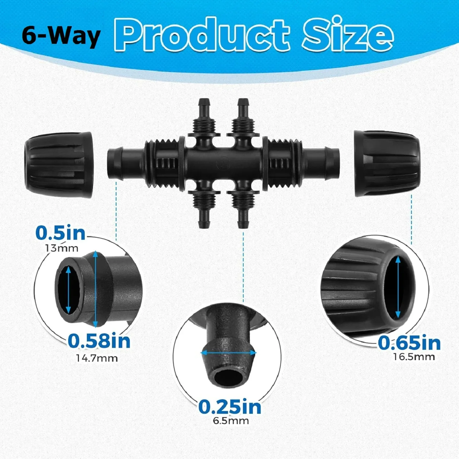 20Pcs 4/6-Way 1/2