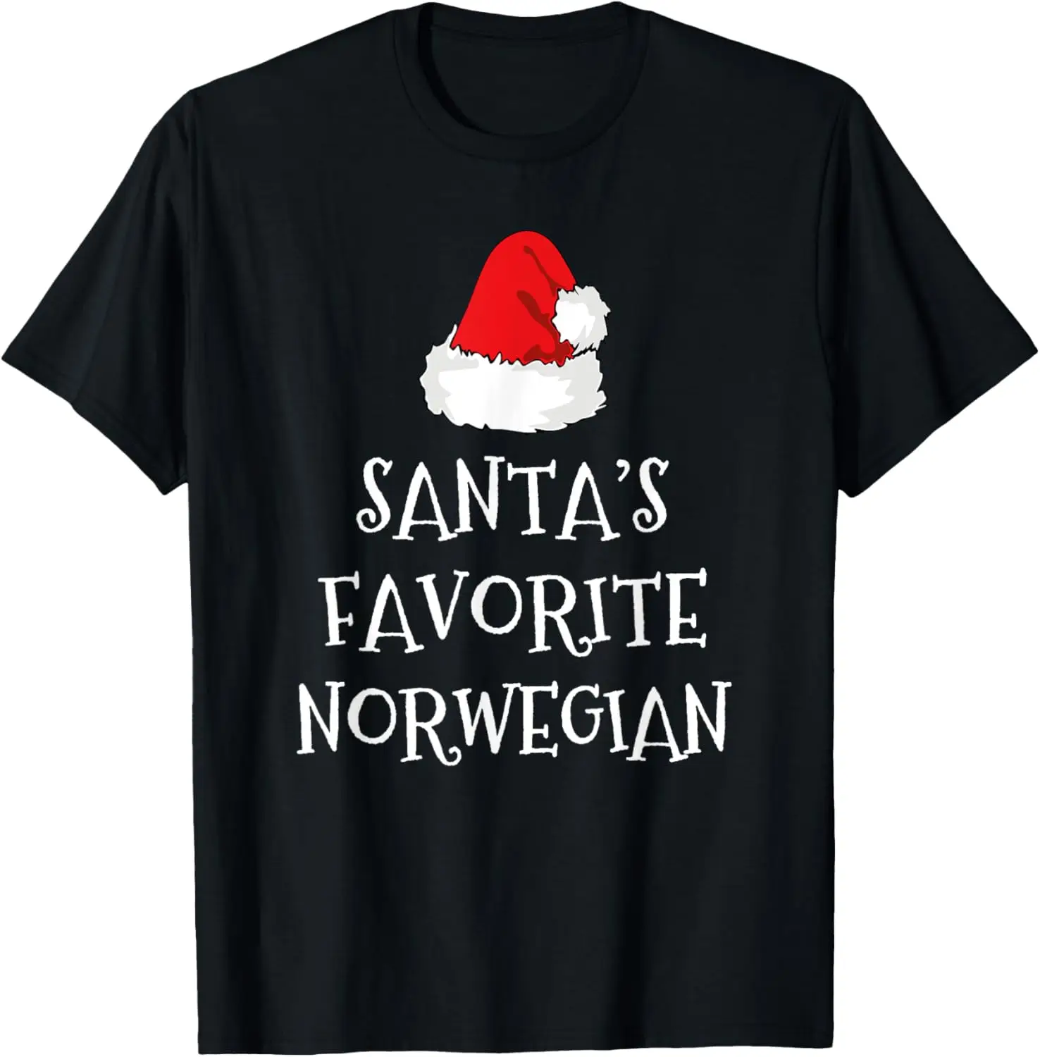 Santa's Favorite Norwegian Christmas Funny Hat Norway T-Shirt