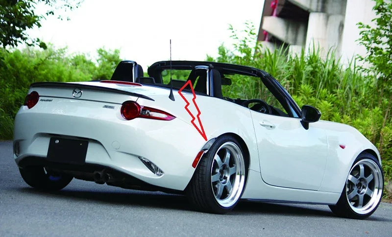 

Car Accessories For Mazda MX5 Miata ND RF Carbon Fiber GV Style Rear Garnish Glossy Fibre Wheel Arch Body Kit Racing Fender Trim