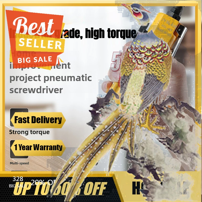 

【Fast Delivery】Pneumatic Air Batch Screwdriver Tool 8H/12H Pneumatic Screwdriver Straight Industrial Grade Air Drill