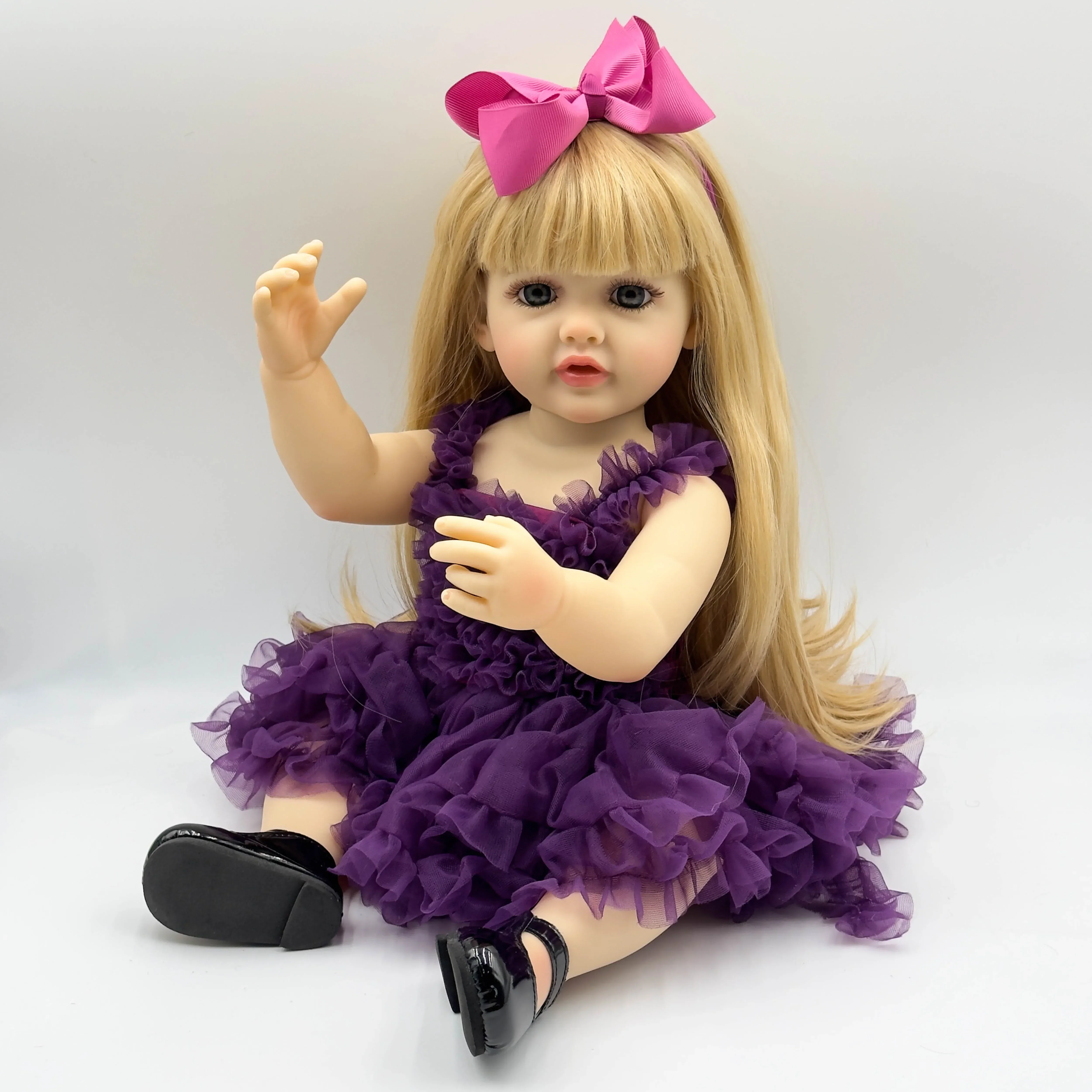 NPK-Full Body Betty Soft Silicone Vinyl Reborn Toddler Girl, Aole Princess, Lifelike Baby Butter, Christmas Gift for Grils, 55cm