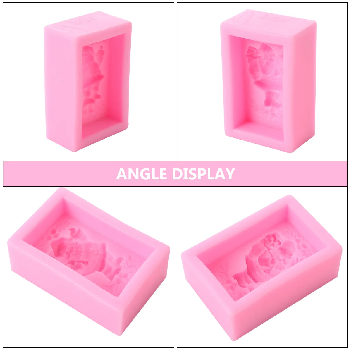 

2Pcs Silicone Santa Claus Mold Large Christmas Theme DIY Soap Fondant Cake Craft Mold Eco Friendly Creative Gift