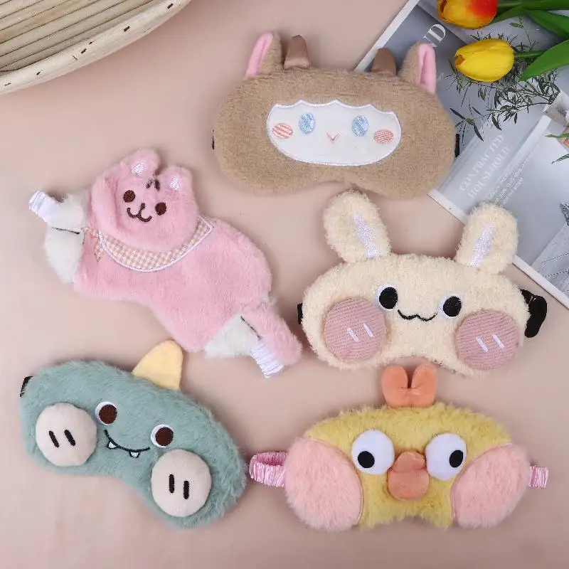 

Cute Cartoon Plush Sleep Eye Mask Light Blocking Sleeping Eye Cover Protective Eye Mask Comfortable Soft