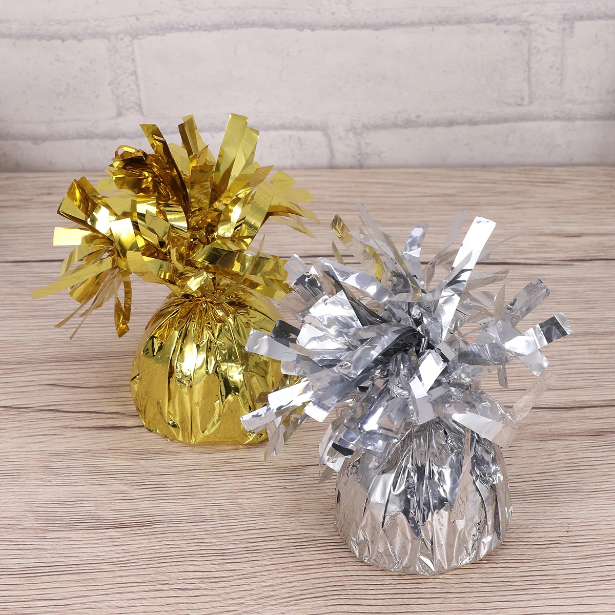

12 Pcs Balloon Weight Blocks Holders Party Accessories Wedding Birthday Graduation New Year Decorations Silver Golden
