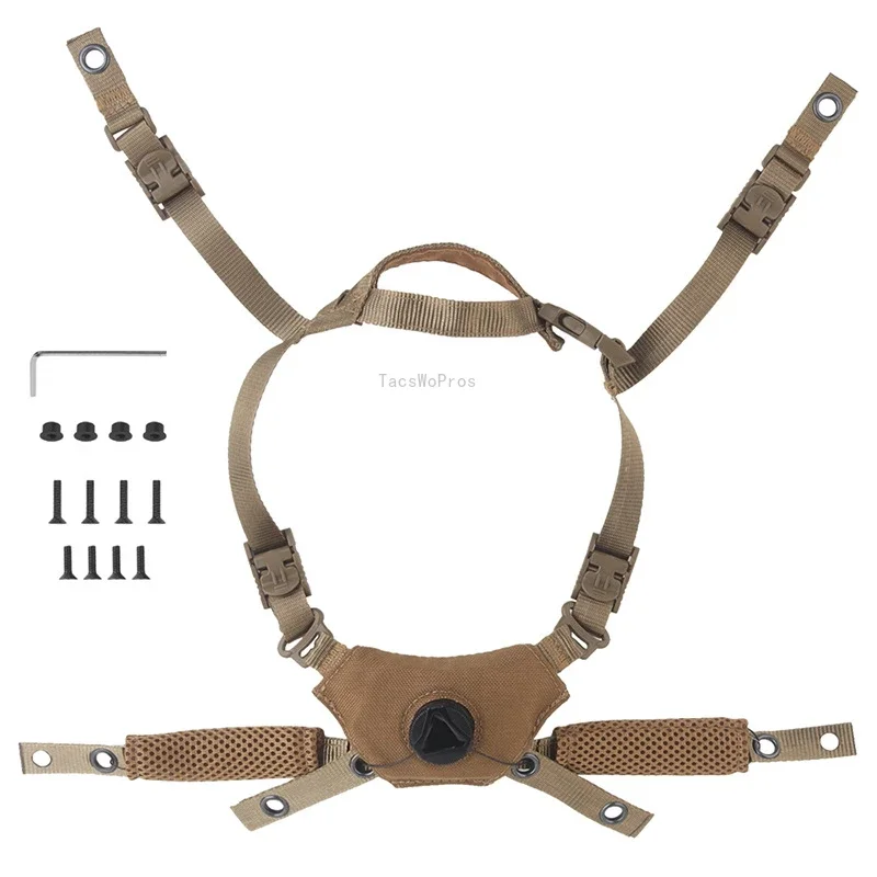 Caça wendy capacete dial sistema de suspensão cinta queixo tático cs airsoft capacete alça ajustável capacetes esportivos acessórios