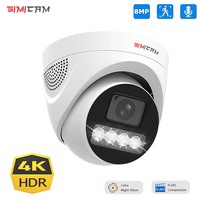 4K 8MP 5MP 4MP POE Surveillance Camera IP Onvif H.265 48V Audio Dome HD Color Night Vision CCTV Video Security Camera For NVR