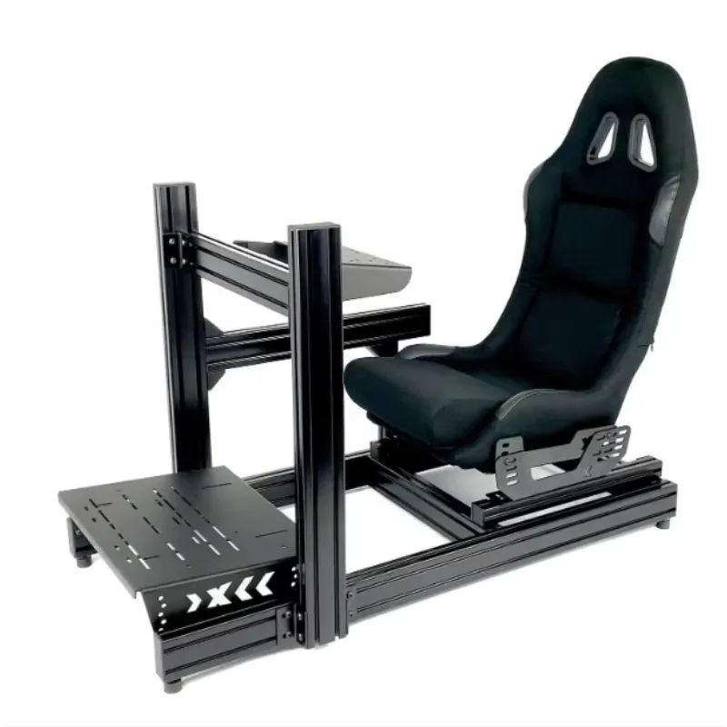 Good Quality Fantastic ized Design 4080 Aluminum Profile Frame Car Game Driving Simulator Cockpit With The Seat