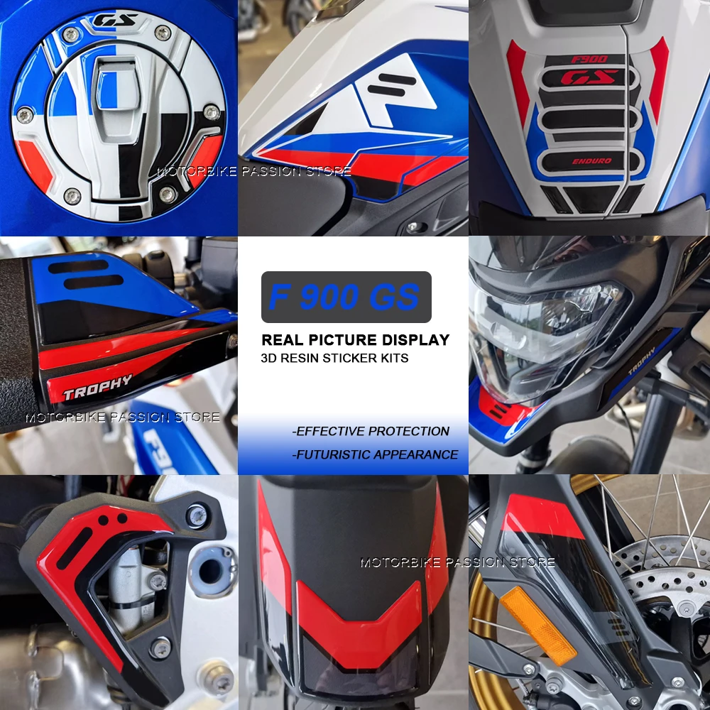 for BMW F900 GS F900GS F 900 GS f900gs 2024 motorcycle 3D sticker kits decal waterproof non-slip protection decals
