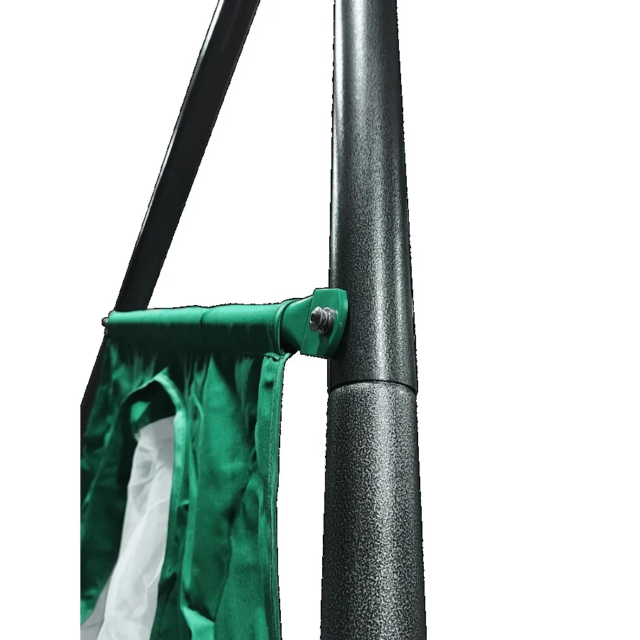 XNS076 สีเขียวอมดําที่น่าสนใจสี่ฟังก์ชั่น swingset พร้อม face to face โลหะพลาสติกปลอดภัย swing ที่นั่ง 550lbs สําหรับกลางแจ้ง pla