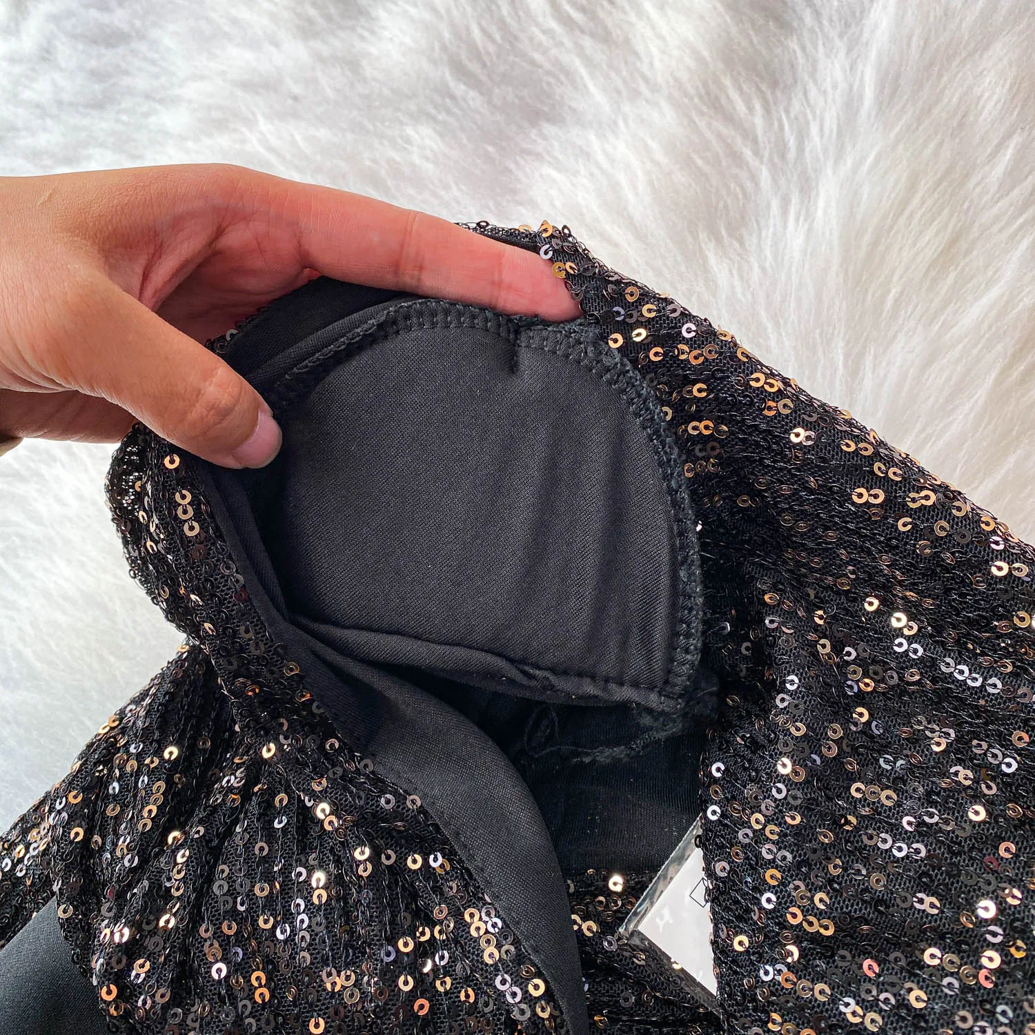 Chic vintage sexy V-neck sequin button long sleeve slim Elegant Fairy korean fashion Boho Sundress women clothing