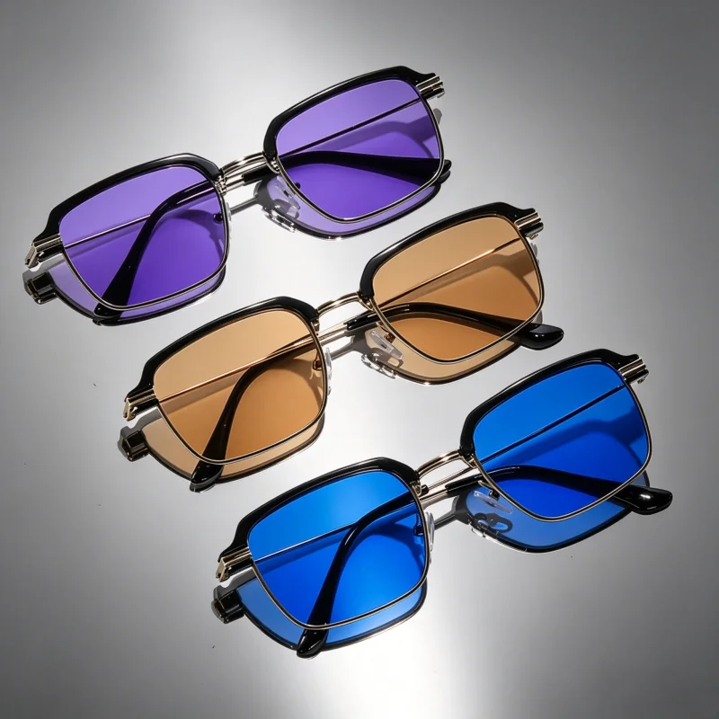 

New Stylish Men's Blue Light Blocking Glasses Women Fashion Elegant Computer Eyewear for Gaming Colorful Half Frame Spectacles