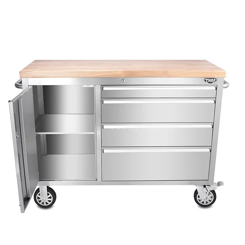 

Металлический инструментальный шкаф для автосервиса с набором инструментов на роликах