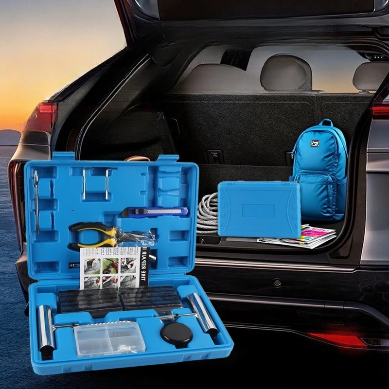 

68pcs Auto Tire Repair Set Puncture Repair Tools Car Van Motorcycle Bike Emergency Heavy Duty Tubeless Tire Repair Rivet Set