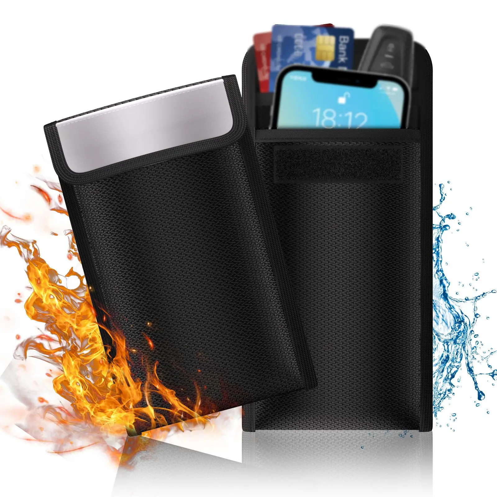 hot saltFireproof Signal Shielding Pouch Signal Blocker Bag for Cell Phone Privacy Protection RFID Shielding Bag Global Stock