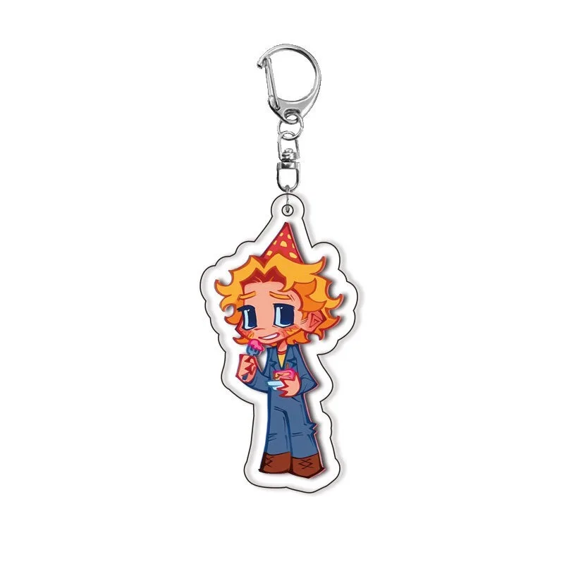 Mouthwashing Hot Horror Game Laminated Acrylic Keychains for Accessories Bag Jimmy Curly Anya Sallyface Q Version Fans Gift